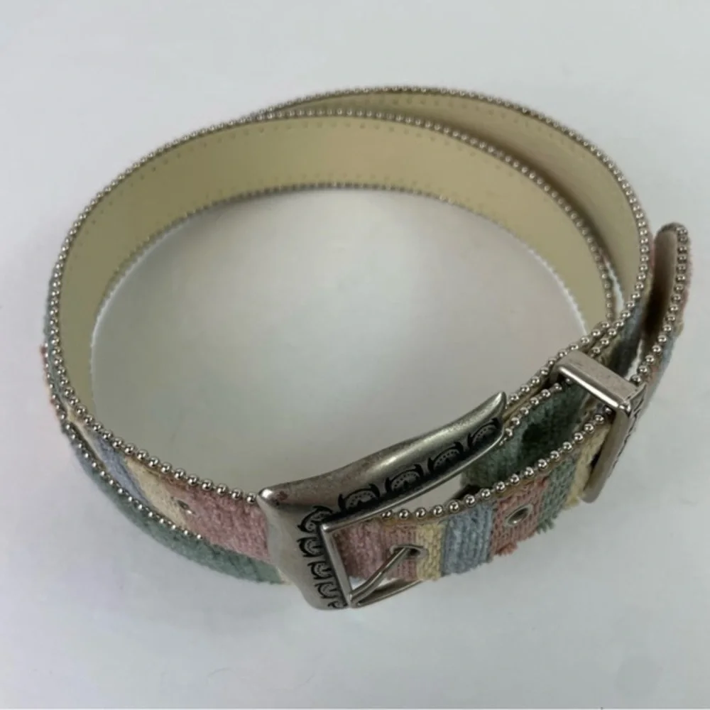 Vintage 80s Multicolored Tapestry Belt‎
